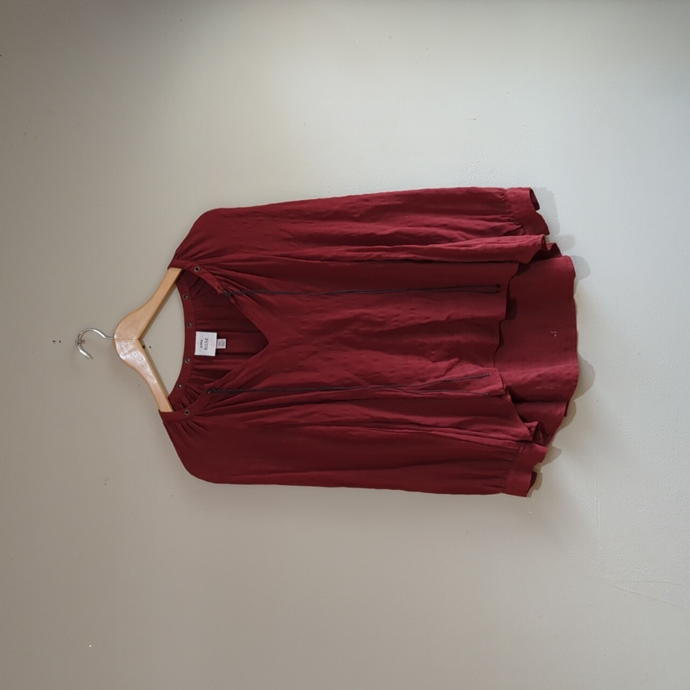 Knox Rose burnt orange peasant blouse